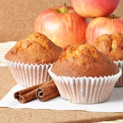 Fruchtige Muffins mit Apfel und Zimt