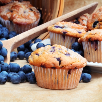 Leckere Blaubeer-Muffins mit Buttermilch