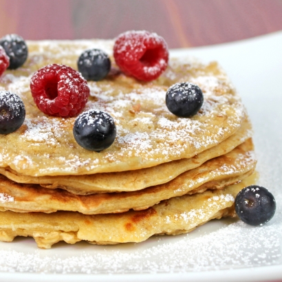 Haferflocken Pfannkuchen lecker mit herzhaftem oder süßem Belag