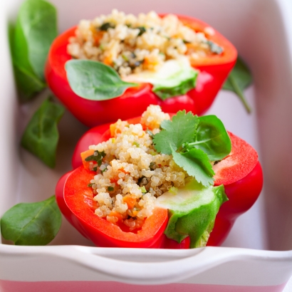 Gefüllte Paprika mit Hirse