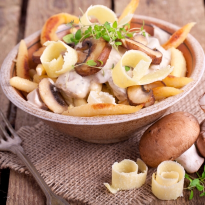 Schupfnudeln mit Rosmarin Champignons