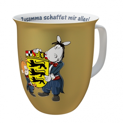 Tasse Mit Spruch „Don't Tell Me Something From The Horse“ - Blaue Innenseite & Henkel, Witziges Denglisch Geschenk
