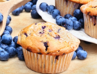 Leckere Blaubeer-Muffins mit Buttermilch