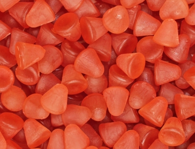 Frucht Hütchen Erdbeere sind leckere und gesunde Sueßigkeiten mit vielen Ballaststoffen.