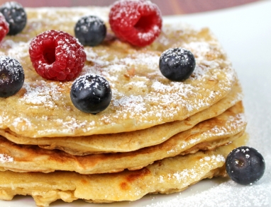 Haferflocken Pfannkuchen lecker mit herzhaftem oder süßem Belag