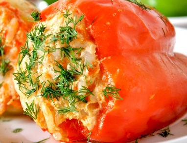 Gefüllte Paprika mit Hirse Gefüllte Paprika mit Hirse