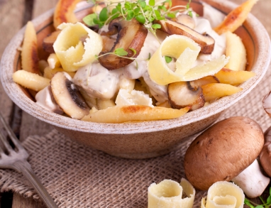 Schupfnudeln mit Rosmarin Champignons