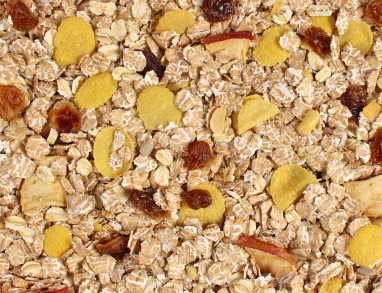 Bircher Müsli mit Apfel und Rosinen