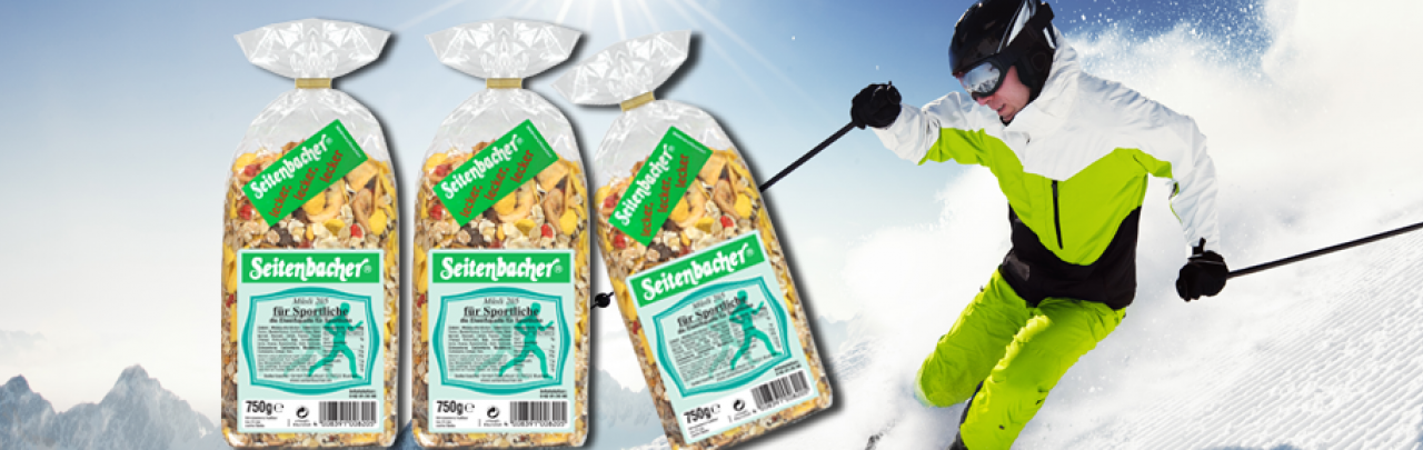 Seitenbacher Müsli für sportliche natürliche Eiweißquelle und natürliche Ballaststoffquelle